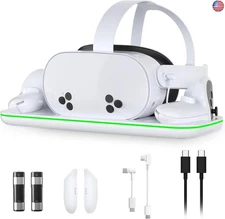 Charging Station for Meta Quest 3 and Oculus Quest 3S, VR Accessories Charging