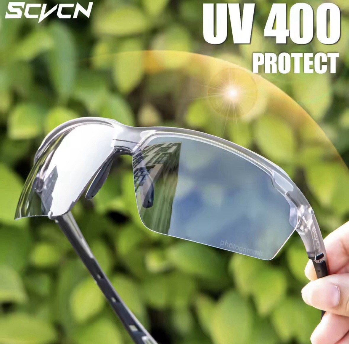 Occhiali Da sole Fotocromatici UV400 Corsa Ciclismo Bici Sportivi Uomo e Donna foto 3