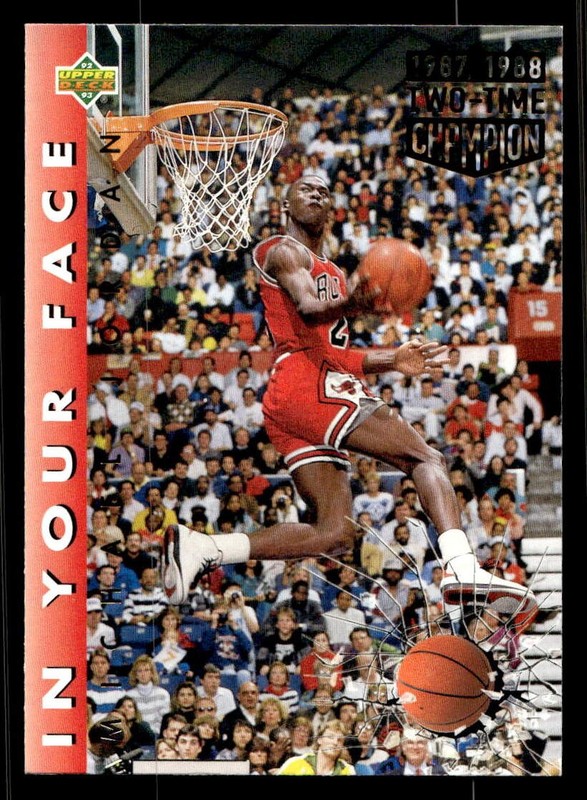 1992-93 Upper Deck #453 Michael Jordan Chicago Bulls In Your Face MINT