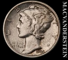 1944-D Silver Mercury Dime - Scarce  Better Date  No Reserve  #L3710