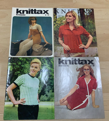 4 KNITTAX-Magazine von 1960 -1970Modellhefte f.d. Strickmaschine, Zustand gut