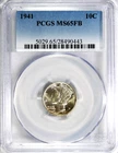 1941 Mercury Dime PCGS MS65 FB #GA6-43