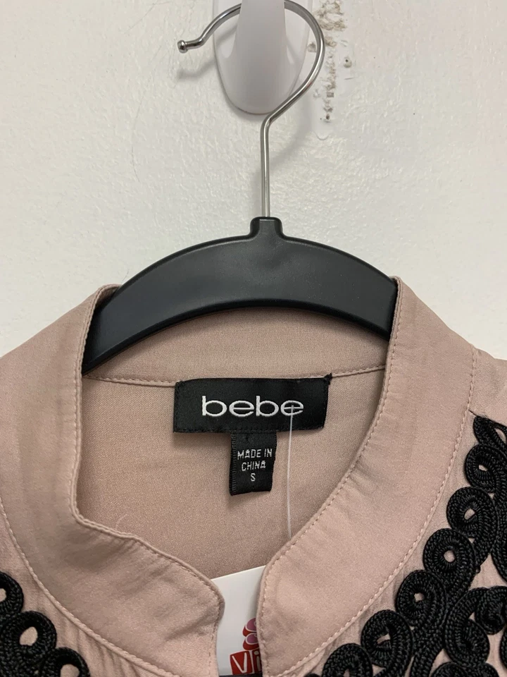 Camisa Babydoll Vintage Años 90 Bebe Y2K Bordada Seda Mujer Pequeña Capricho Foto 3 de 4