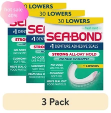 Sea Bond Denture Adhesive Seals 30ct (3pk) | Lower Denture | Fresh Mint