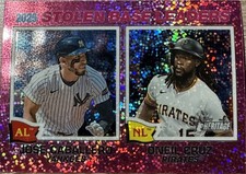 2026 Topps Stolen Base Leaders Jose Caballero Oneil Cruz Purple Sparkle