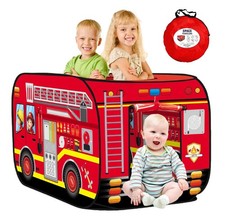 Cecailin Fire Truck Pop Up Tent Red