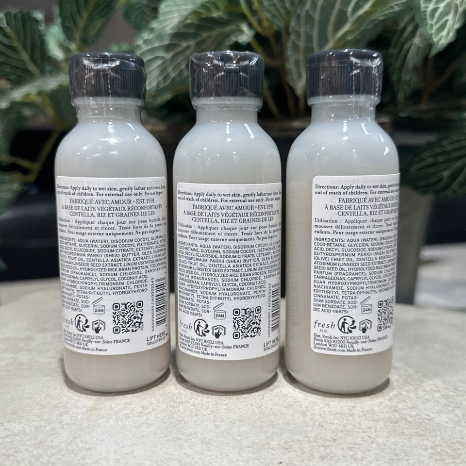 Limpiador corporal MILK fresco, lote de 3, 2,5 fl oz tamaño de viaje nuevo sellado envío rápido Foto 2 de 4