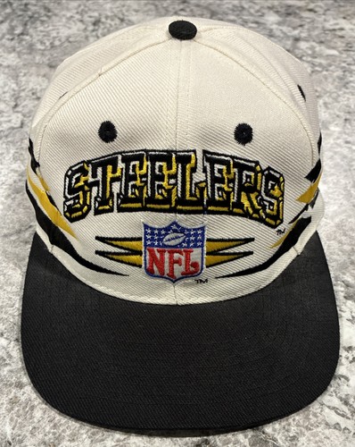 Casquette snapback vintage Pittsburgh Steelers logo coupe diamant athlétique NFL Pro Line