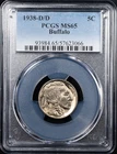 1938-D/D PCGS MS65 Buffalo Nickel Gem Uncirculated BU