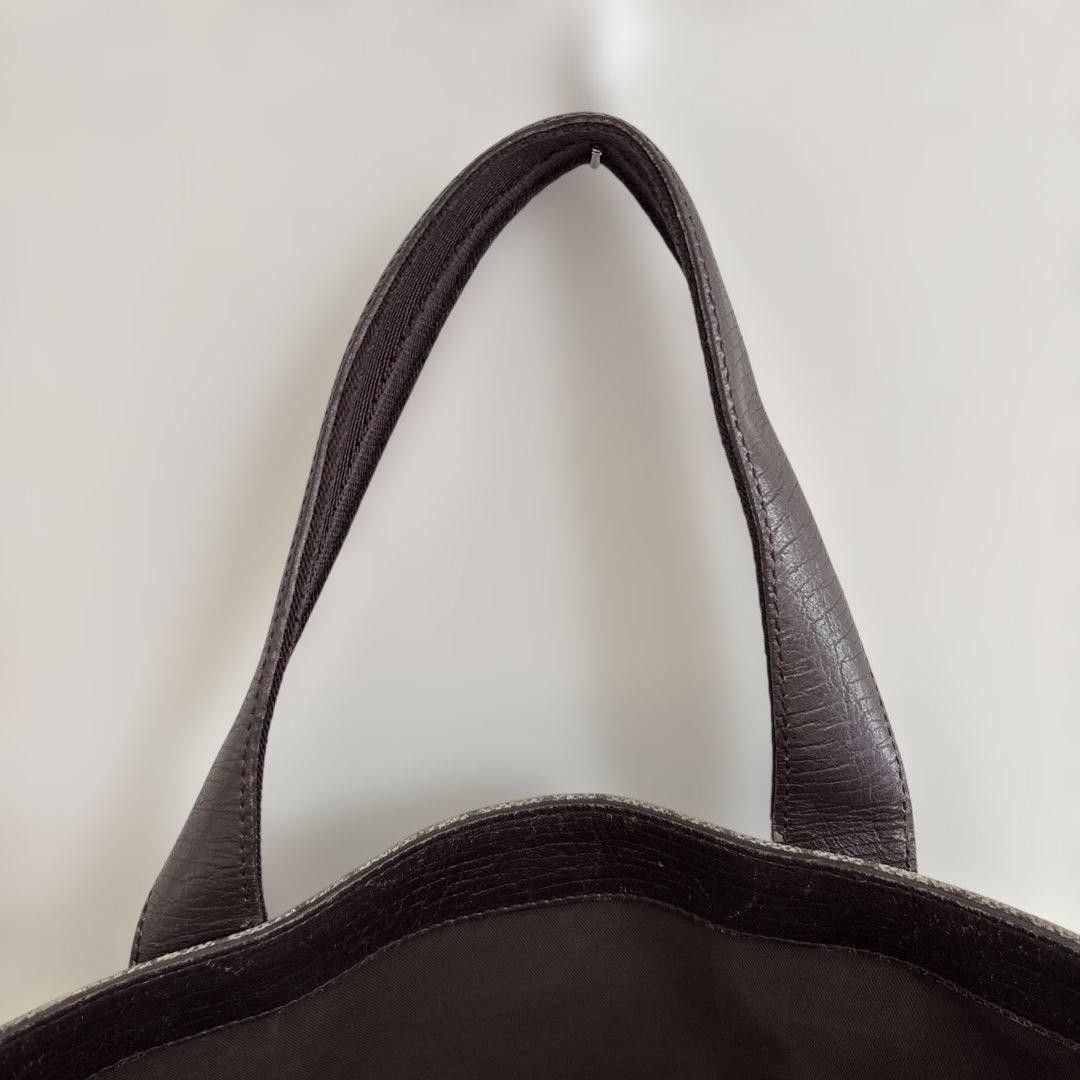 GUCCI GG Pattern Rectangle Tote Shoulder Bag Leat… - image 11