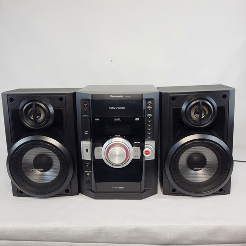 Panasonic SA-AK270 Hi-Fi Stereo System 5 CD Changer USB With Speakers Black UK
