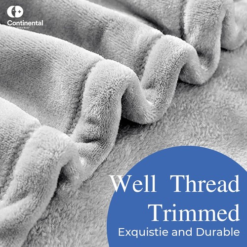 - Superweiche Flanell Fleece Überwurf Decke, leicht 320GSM, ideal für Sofa... - Bild 3 von 9