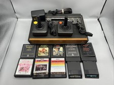 Atari 2600 Woodgrain Console System Bundle 10...