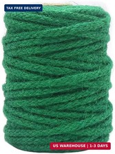Tenn Well Green Garden Twine, 100 Feet x 5mm Wide Braided Jute Rope for Gardenin