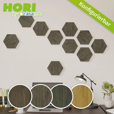 HORI WALL Akustikpaneele Hexagon Holz Dekor Wandpaneele Wandverkleidung