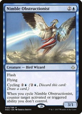 Nimble Obstructionist 1x FOIL HOU MTG Hour of Devastation Rare MINT blue