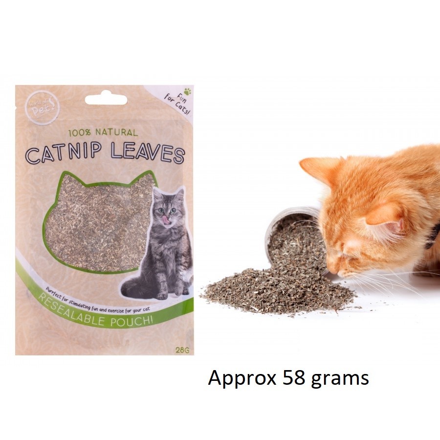 Catnip Leaves Dried Herb Extra Strong Organic Kitten Cats Relax Calm Treat 56g