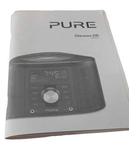PURE CHRONOS CD SERIES 2 STEREO DIGITAL DAB ALARM CLOCK RADIO + REMOTE ...