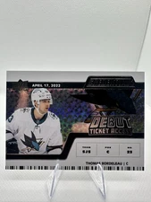 22-23 UD Credentials - Debut Ticket- Thomas Bordeleau #169 Horizontal /799 (RC)