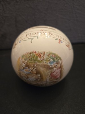 Beatrix Potter THE FLOPSY BUNNIES Coin Bank Royal Albert England Vintage 1986