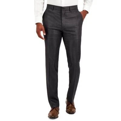Kenneth Cole Mens Slim fit Dress Pants 36 / 32 Gun Metal Grey Solid Stretch
Opens in a new window or