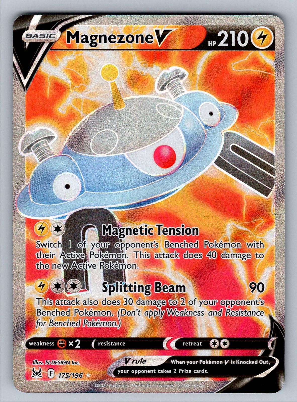 Magnezone V 175/196 Ultra Rare Lost Origin Pokemon Near Mint