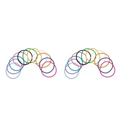 2 Count Colorful Silicone Wristbands Adjustable Colored Bracelets