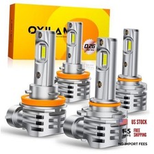 H11 9005 LED Light Bulbs Combo, 106000 Lumens 1200 Brighter 6500K H11 9005