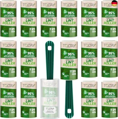 Today Eco - Fusselrolle 16 Rollen + Deckel + 2 Abroller 95% recyceltes Material