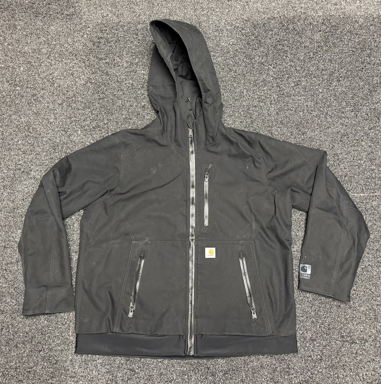 CARHARTT Womens XL Black 3 in 1 Quick Duck Sawtooth Jacket Coat storm defender