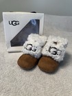 Ugg’s Chestnut Brown Suede Fur Top Baby Bootie Size 4/5 NEW 12 To 18 Months