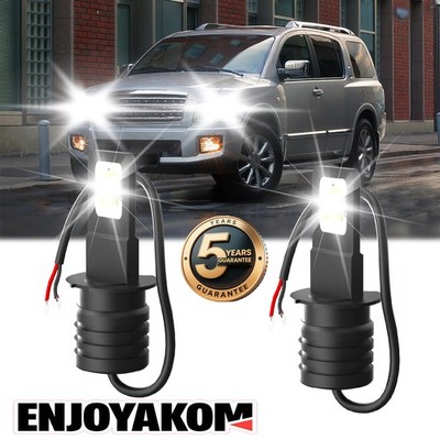 For Infiniti QX56 2004-2010 LED Fog Light Bulb Conversion Kit High Power 6000K