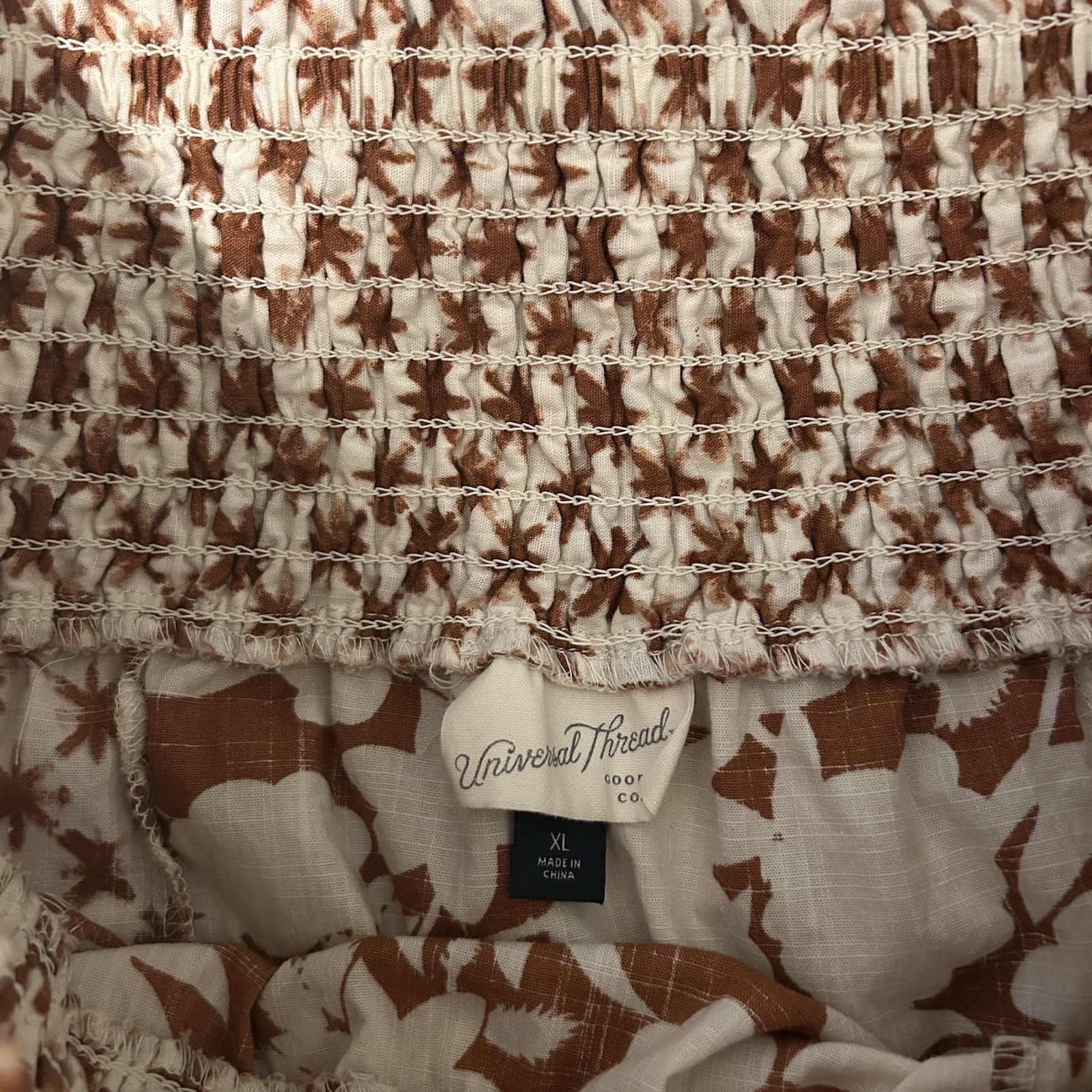 Universal Thread Patchwork ALine Skirt Pink Brown… - image 4