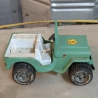 Tonka Smokey Bear Ranger Vehicle Jeep Pressed Steel Green White Toy Car