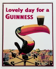 Metal Vintage Style Wall Sign - Lovely Day For A Guinness Toucan 10x8in  [GUIN8]