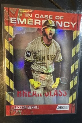 2025 Topps Stadium Club - In Case of Emergency Jackson Merrill #ICE-4 + Base