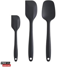 Sturdy 3-Piece Silicone Spatula Set - Non-Stick Heat Resistant Up to 600 F