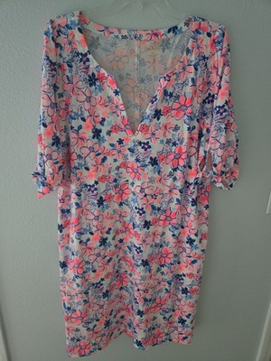 New Lilly Pulitzer Easley Party  Like a Lobster Short Sleeve Dress size XXL