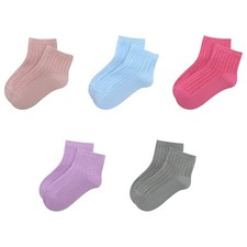 Viscose Bamboo Stretch Kids Ankle School Kids Crew Socks 0-12 Months Assorted3