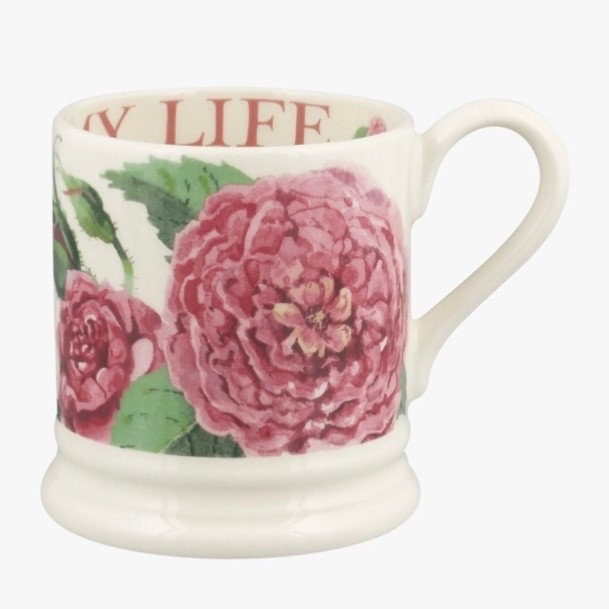 Emma Bridgewater Pottery Emma’s Rose 1/2 Pint Mug  New First  David Austin Roses