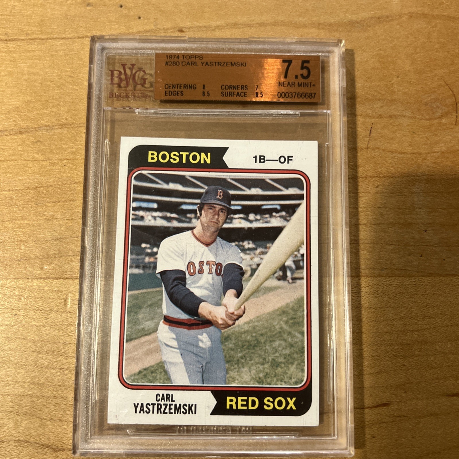 1974 Topps - Carl Yastrzemski #280-BVG 7.5