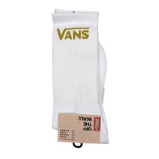 Vans Crew Socks Mens Womens 6.5-9 White Classic Logo Skater Athletic Cotton New