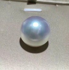 Gorgeous AAAAA 10-11 mm south sea round white loose pearl half drilled