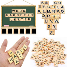 Magnetic Wooden Letter Bricks 200pcs Craft Letters for DIY Wooden Gift