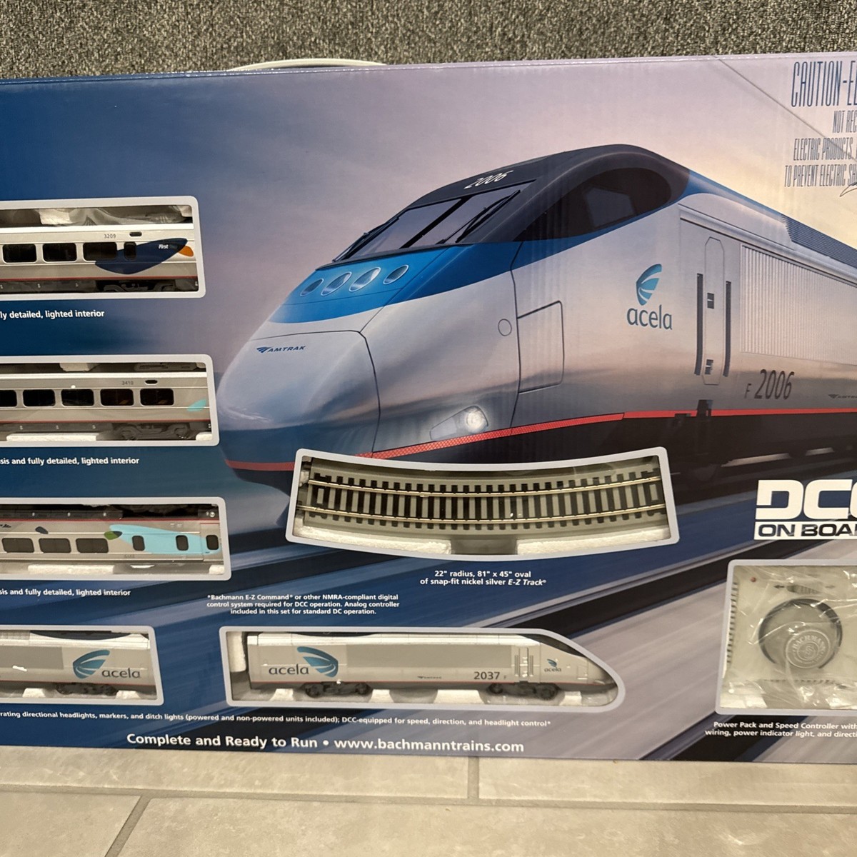 HOゲージ Acela Express 6両セット(BACHMANN) Bachmann HO 01205 Amtrak Acela Express Set – Model Train Stuff