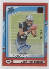 2024 Panini Clearly Donruss Rated Rookie Red /149 Jonathon Brooks #70 Auto 14dq