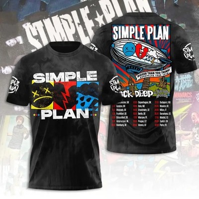 Simple Plan Europe UK 2026 All Over Print Canadian Rock  S-6XL 3D T-shirt MZ308