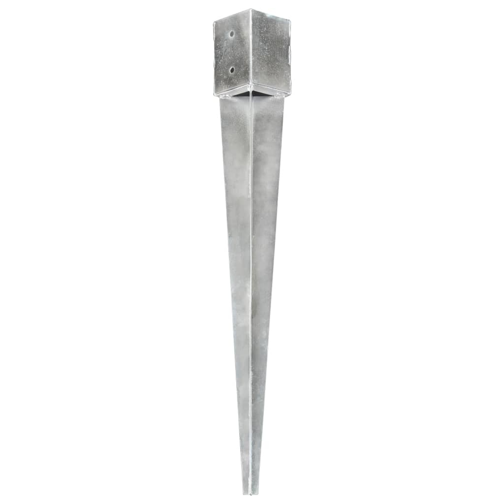 Coppia Picchetti per Pali 12x12x89 Acciaio Zincato - Zero Ruggine