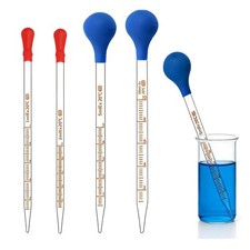 4pcs Thick Glass Graduated Dropper Pipettes and Liquid Pipettors with Scale L...