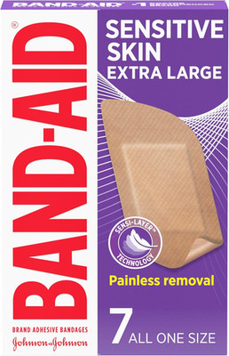 Band-Aid Sensitive Skin Hypoallergenic Bandages Extra Large 7 Ct